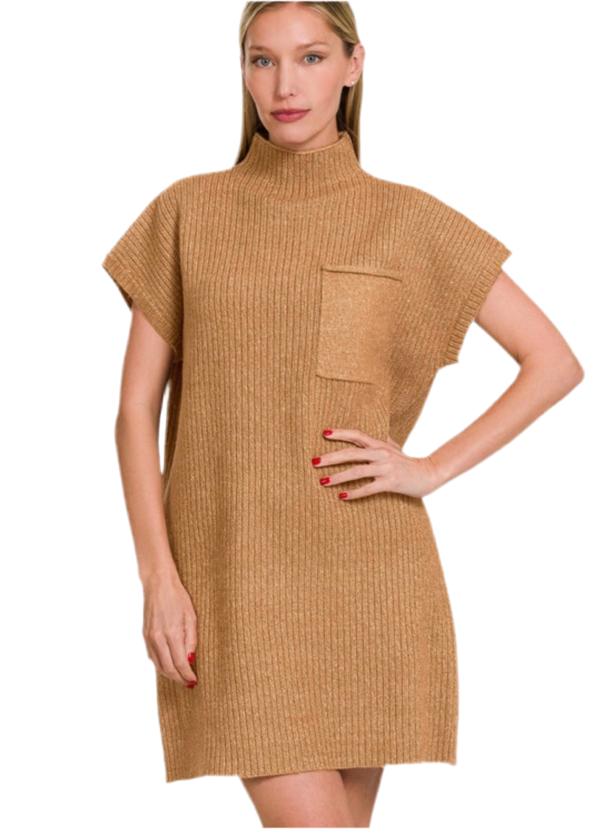 Mock Neck Sweater Dress