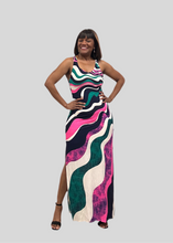 Load image into Gallery viewer, Rainbow striped maxi Dress
