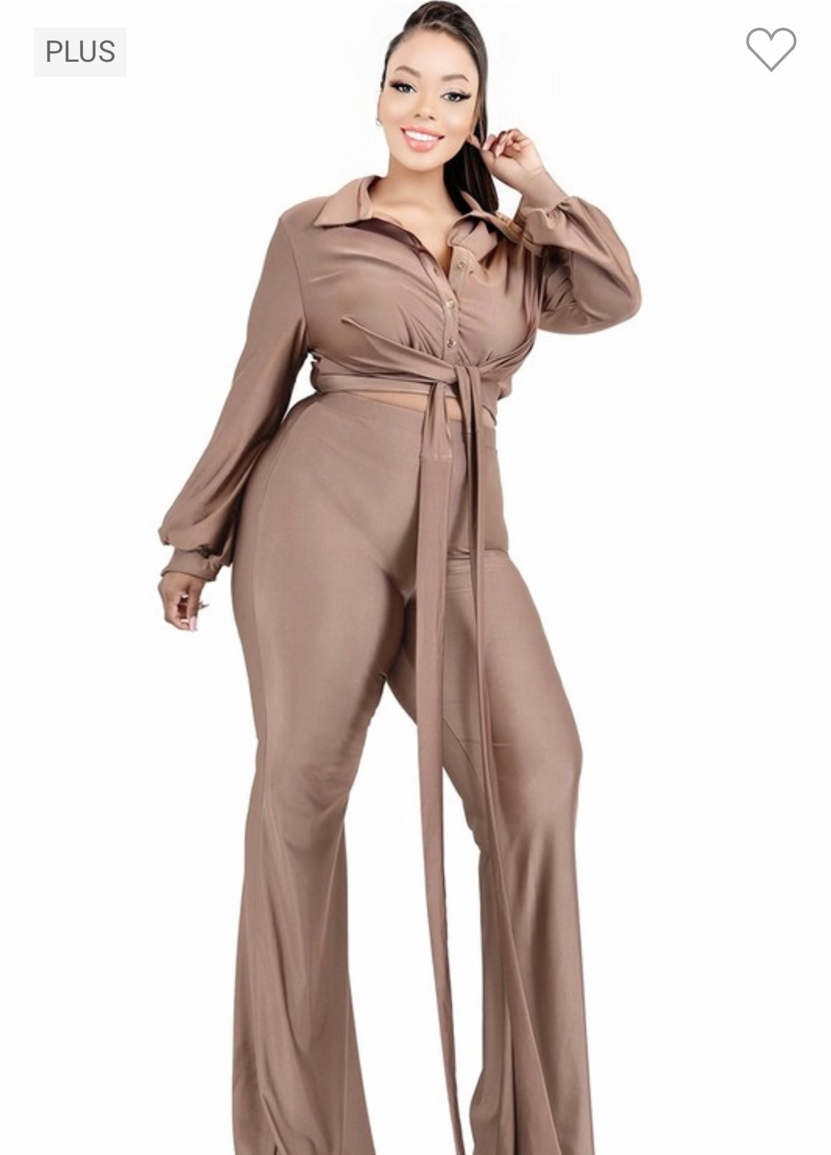 Plus Size Long Sleeve Set