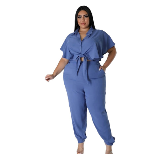 Plus Size High Waist Set