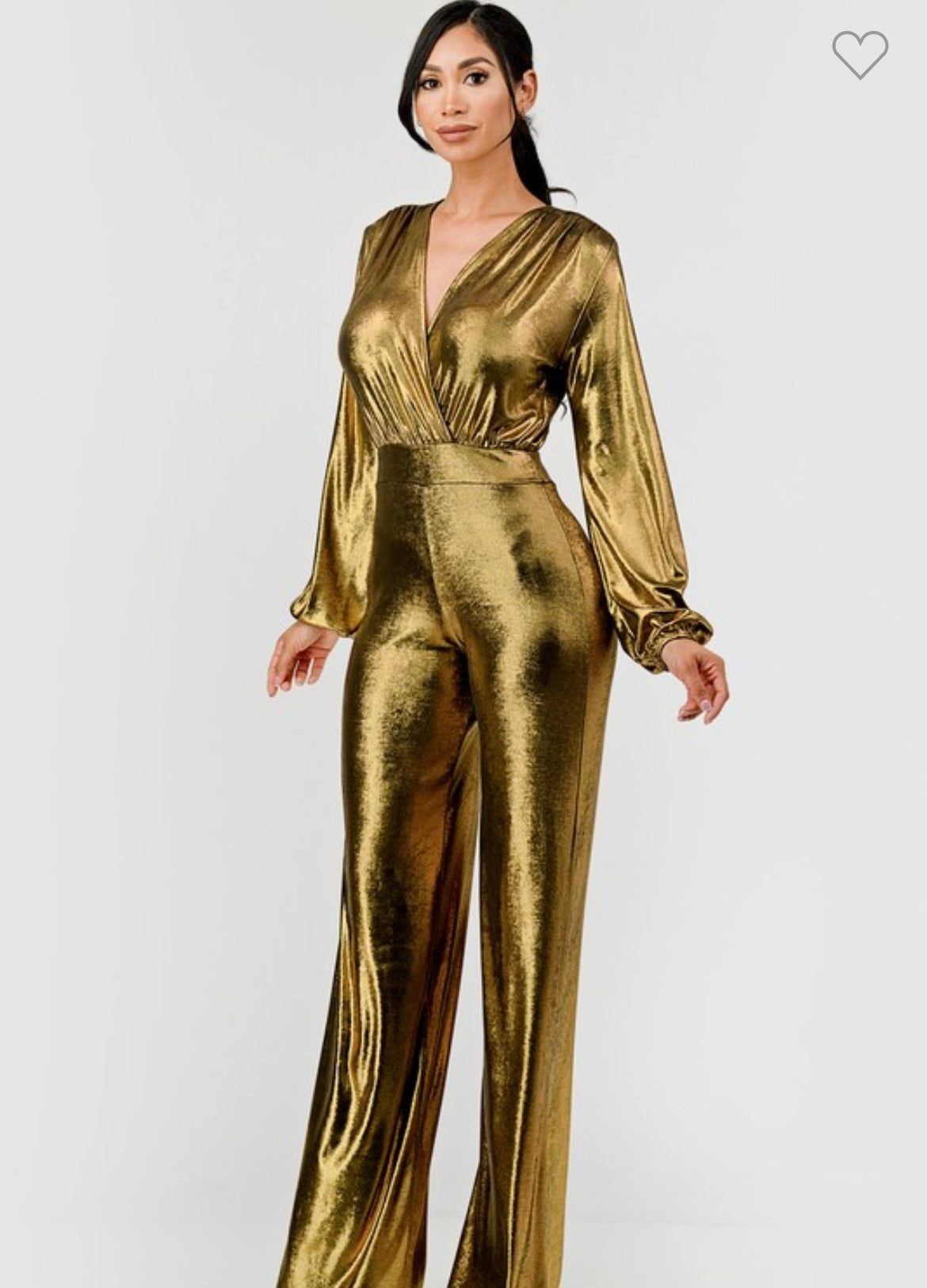 Metallic Long sleeve jumpsuit