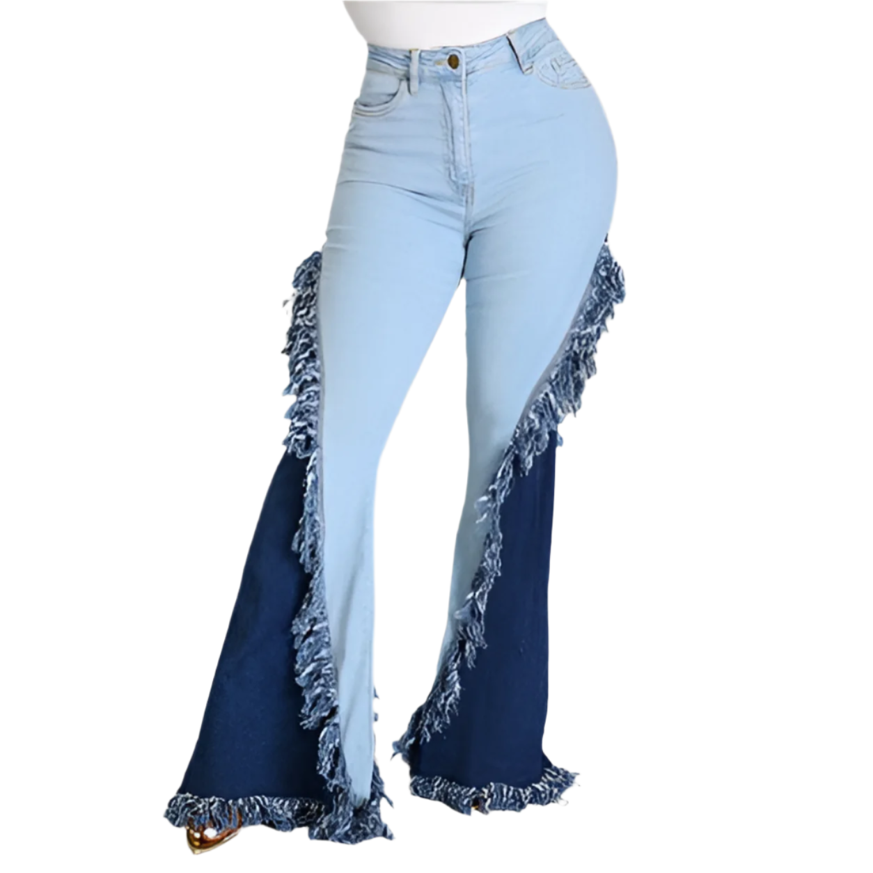 Wide Leg fringe Jeans