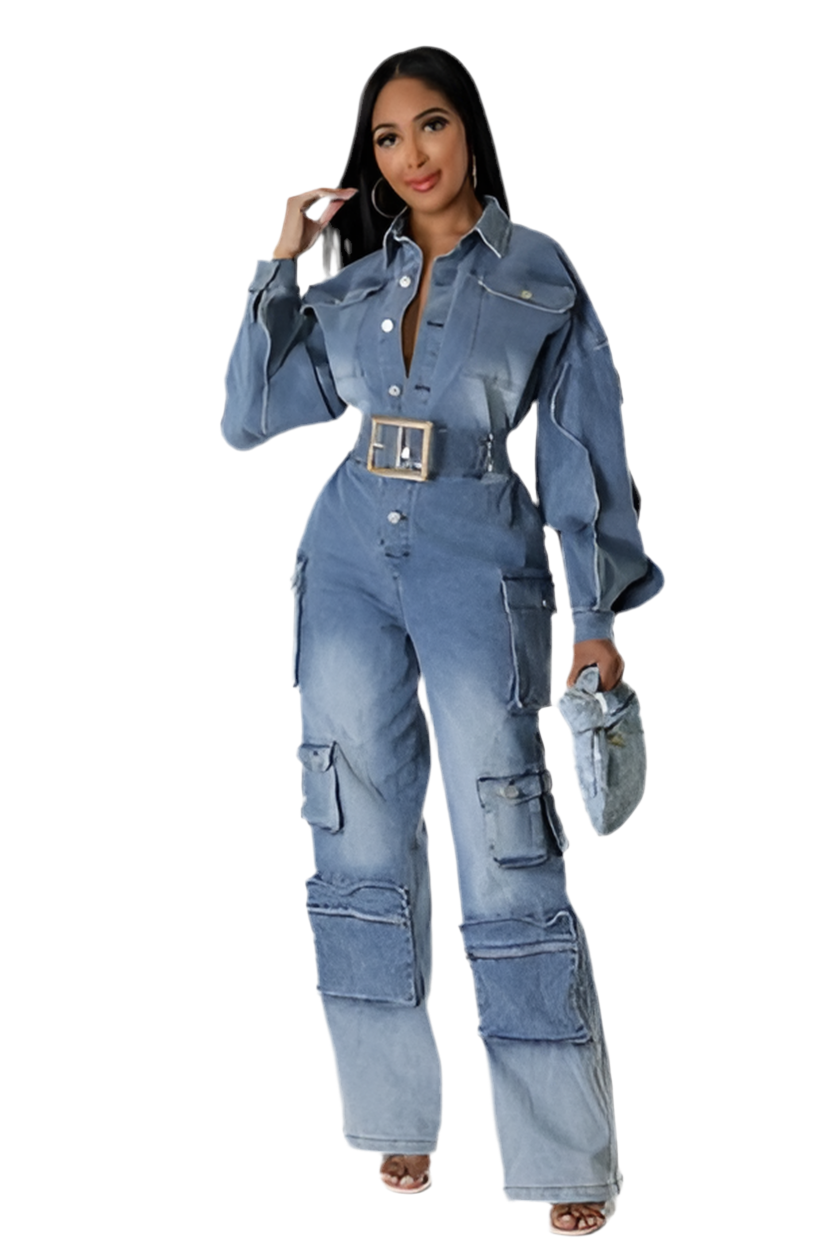 Famous Denim Jumpsuit