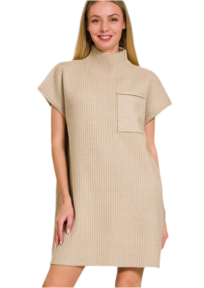 Mock Neck Sweater Dress