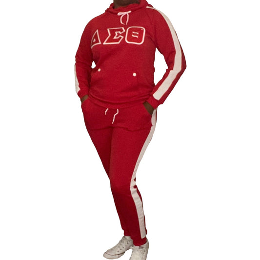 Delta Sigma Red and White Sweat