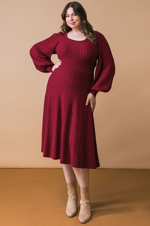 Flare Tail Sweater Dress